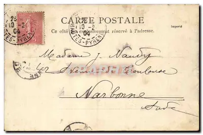 Bagnères-de-Bigorre — Estabelecimento Termal — Louis Torné, editor — Verso