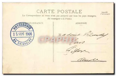 Hêtes. Pyreneeën — Hotel de Chiroulet — Sajou Libraire, Bagnères-de-Bigorre — Achterkant