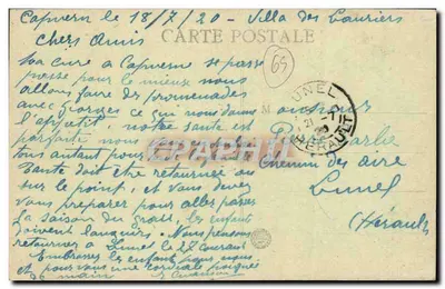 La Butelie — Capvern-les-Bains (H.-P.) — Edición Vve Rubet, n°39 — Reverso