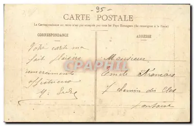L'Oise w Pontoise — widok łodzi na rzeczce — A. Seyes, drukarz-wydawca - Fotografia Godetroy — Rewers