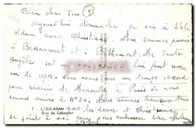 L'Isle-Adam — Braço do Cabouillet — CALF — Verso