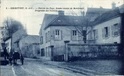 Chauvry (S.-et-O) — Entrada do País, Estrada vinda de Montsoult — Propriedade dos Tilleuls
