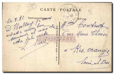 Herblay (S.-et-O.) — Margem direita da Sena em direção a Conflans — Edit. M. Robert, Herblay — Verso