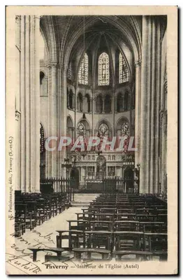 Taverny — Interior da Igreja (Altar) — E. Petitdemange, editor, Taverny (S.-et-O.)