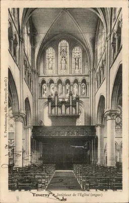 Interior da Igreja (órgão) — Taverny — E. Petitdemange, edit. (S.-e-O.)