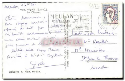 Castelo de Vigny — Meulan-en-Yvelines — Edição A.P. Meulan — Verso