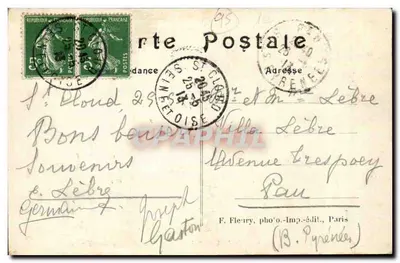 Park Saint-Cloud — Ogólny widok wodospadów — F. F. Paris — Rewers