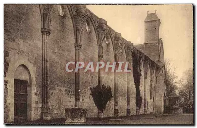 Abadia de Royaumont — Ruínas da Abadia — Muro meridional — Éd. G. Barréau Piot, Varnes