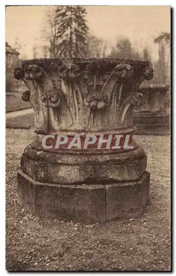 Coluna corintia — detalhe escultórico — G. Barraud, Édit. Viarmes