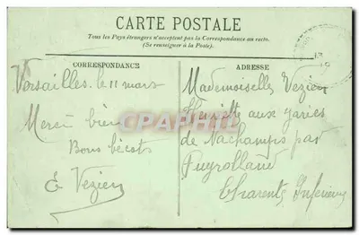 Versailles — O Petit Trianon — O Salão de Música — LL. — n°219 — Verso