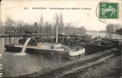 Bougiyal — Remoção de um Barco na Seine — Ossert édit. Rueil