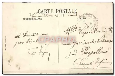 Versailles — Cour de Marbre — Wydawca: Paris de Versailles, nr 469 — Rewers