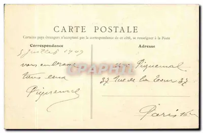 Maison-Laffitte (S.-et-O.) — Entrada do Castelo — B.F., Paris — Verso