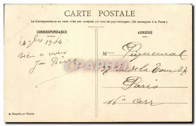 Le Vésinet - Castelo de Grandjean — A. Desprès, no Vésinet — Verso