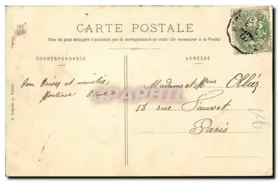 Le Vésinet - Ilha do Grande Lago — editor A. Degreès, Le Vésinet — Verso