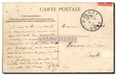 Louveciennes — Castelo de Bas-Prunay — Editor CPD — Verso