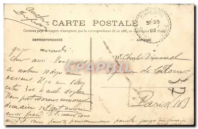 Escola Nacional de Agricultura — Grignon — Fachada principal — L. Fréton, fot. - Chicotene M. A., editor — Verso
