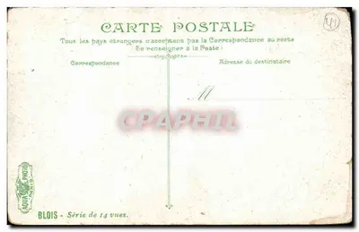 BLOIS - Plac Victora Hugo i Katedra św. Wincentego — Wydawca Aqua Photo, Paryż, seria 14 widoków — Rewers
