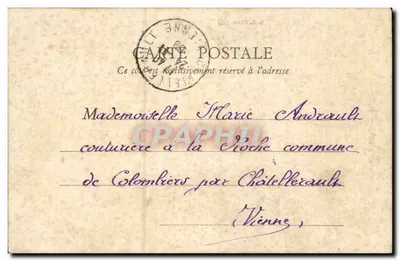 Romorantin — Boczne wejście do kościoła — B.F. PARIS — Rewers