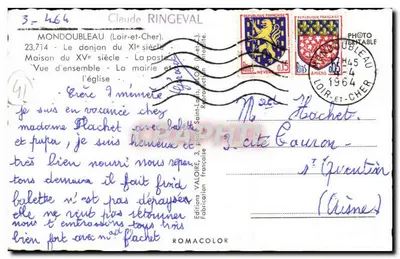 Mondoubleau — vista geral — Edições Valoire, n°464 — Verso