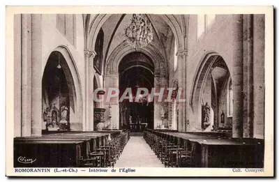 Romorantin (Loire-et-Chatillon) — Interior da Igreja — Coll. Coueyret