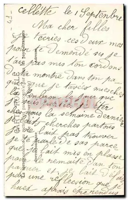 CELLETES (L & G) La Boissière — Zamek z krokwią i dachami z płytek szamotowych — Rewers