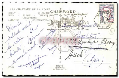 Zamek Loary — Wydawnictwo Lebourdeau, nr 10946 — Rewers