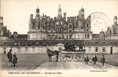 Castelo de Chambord — Chegada do Cervo — Cliché Dreux-Bazin