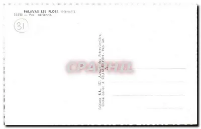Palavas-les-Flots — Widok z powietrza — Wydawnictwo Braci Lumin, Lyon — Rewers
