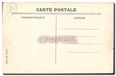 Palavas — La Croix de la Mission en de Jetée — Uitgave M. Coutou. — Achterkant