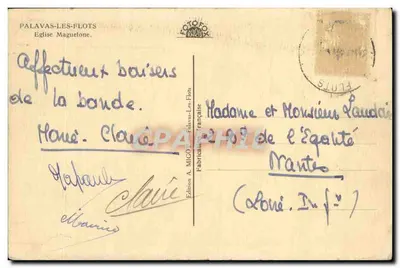 Palavas-les-Flots — Kościół Maguelone — Wydawca A. Migot, Palavas-les-Flots — Rewers