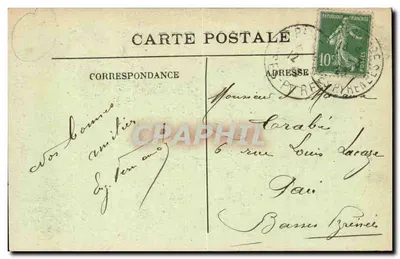 CETTE - Stacja kurortowa — Rada Miejska i Rue de l'Hôtel-de-Ville — Wydawca Menler — Rewers
