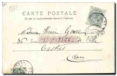 Most Sadi Carnot — Castres — Wydawca B. Courtois, nr 2 — Rewers
