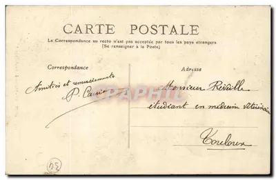 Béziers - Statua di Paul-Riquet — editore non visibile, n° serie 214 — Verso