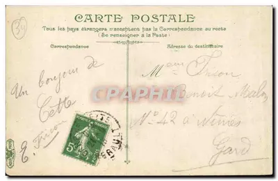 Celle-Le Port do miasta — widok portu z łodziami — wydawca L.V. & Cie, nr 2170 — Rewers