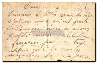 Sète - Duży Fary — widok fary na morzu — wydawca Larcade, nr 8 — Rewers