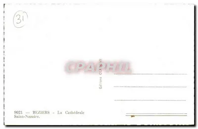 Béziers — Katedra św. Nazareza — Wydawnictwo GLAINE NY — Rewers