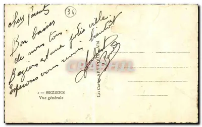 Béziers — Widok ogólny — Karty APA POUX Albi — Rewers