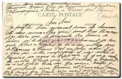 Pézenas (Hérault) — Promenade du Pré — Cliché Bardou, n°8 — Verso