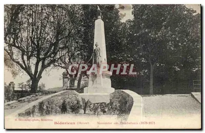 Bédarieux (Hérault) — Monumento aos Combatentes (1870-1871) — H. De'Estaing, foto, Bédarieux