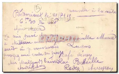Bedarieux - Velho Ponte sobre o Orb — Hérault 294 — editor Hérault — Verso