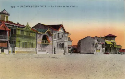 Palavas-les-Flots — El Casino y los Chalets — editor A.D.I.A. de St-Roch, n° 7929