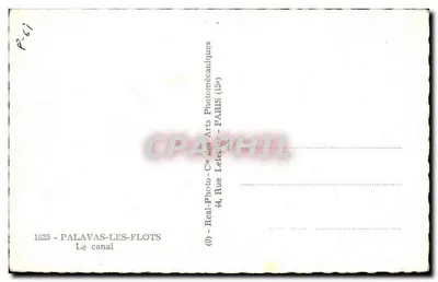 Palavas-les-Flots — Kanał — Real Photo des Arts Photomécaniques — Rewers
