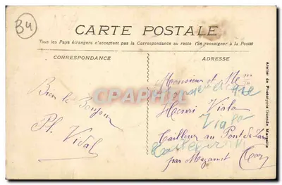 CETTE - Widok ogólny — Atelier de Philélyne Guande Marseille — n° 441 — Rewers