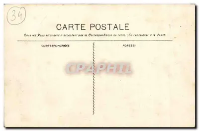 CETTE - La Plage — widok animowanej plaży — Guende fot. - Marseille — Rewers
