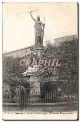 Pézenas - Praça da República - Fonte Monumental — editor Pundakia, n° 78