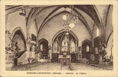 Murviel-lès-Béziers (Hérault) — Interior da Igreja — Phototypia La Seyne-sur-Mer