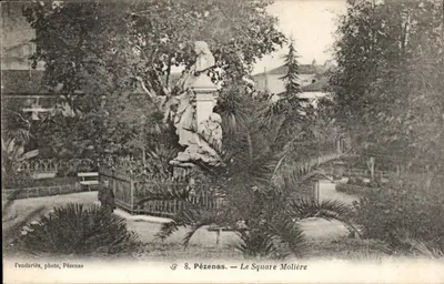 Pézenas — O Square Molière — Pendariès, foto, Pézenas