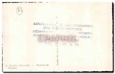 Soubès (Hérault) — Wzniesienie Kościoła — wydawca APA — Rewers