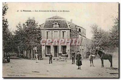Pézenas — Avenidas da Estação e de Béziers — Petidariés, foto, Pézenas
